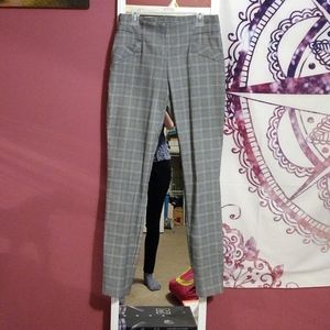 Dark Academia Plaid Dress Pants